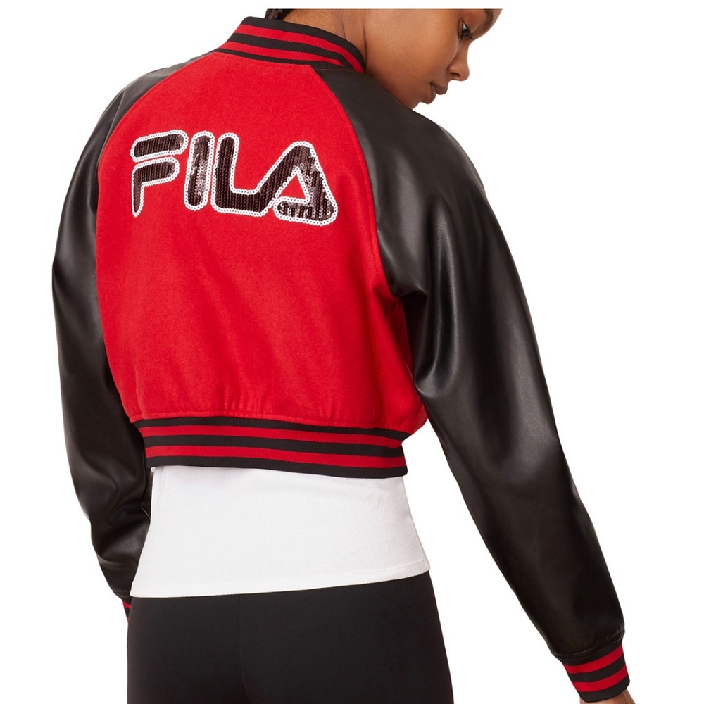 Fila Cropped Leather Jacket - Picture 2 of 2